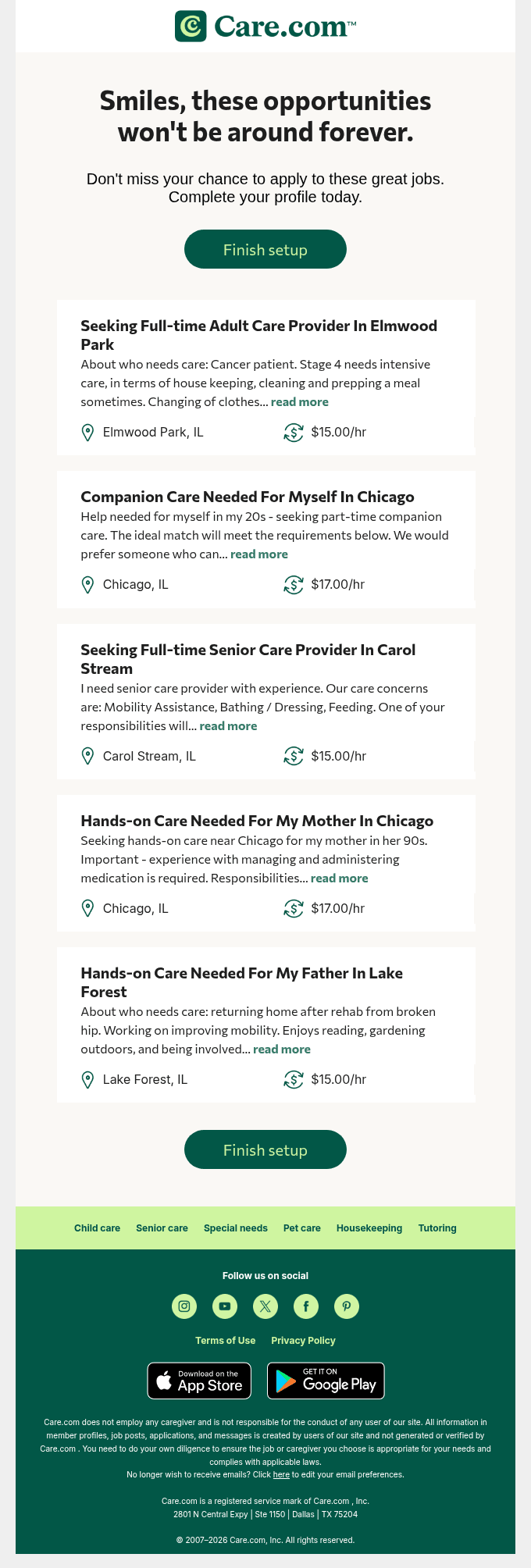 Smiles, check out these opportunities.