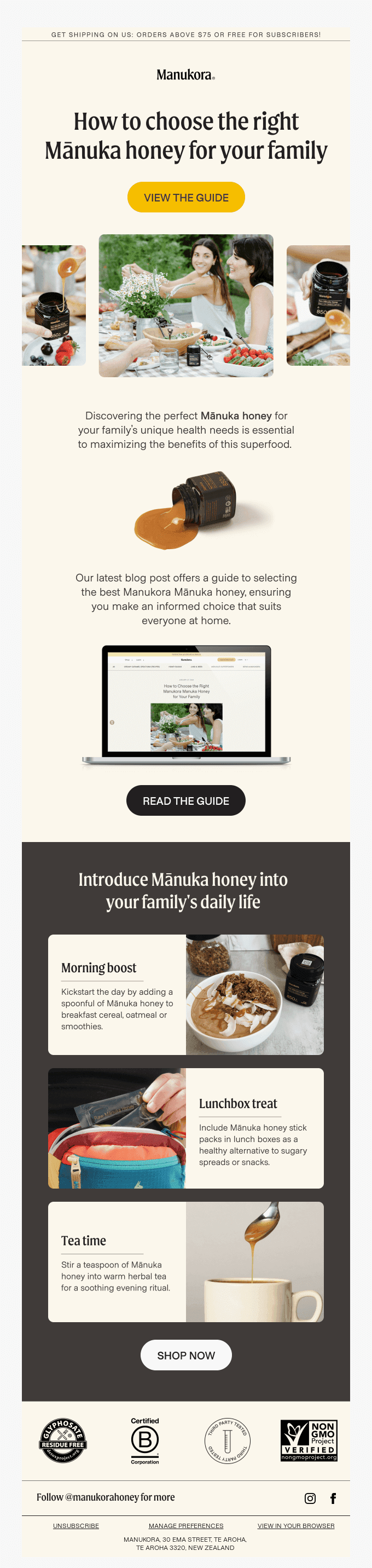 Choosing the right Manuka