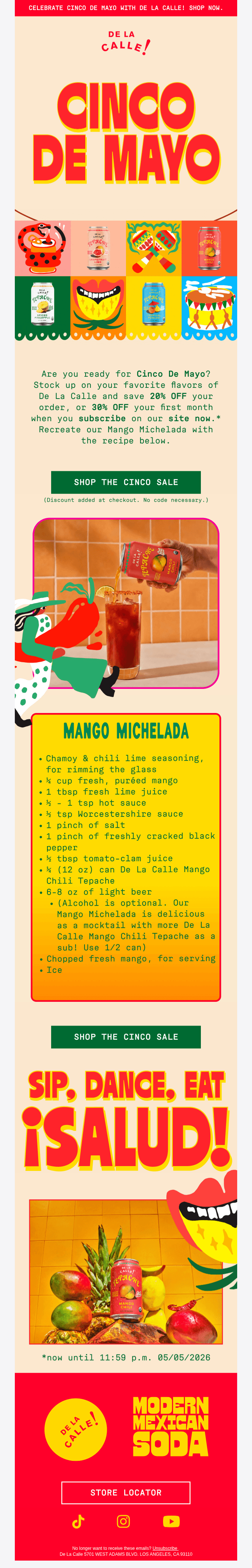 Cinco De Mayo Drinks on Us