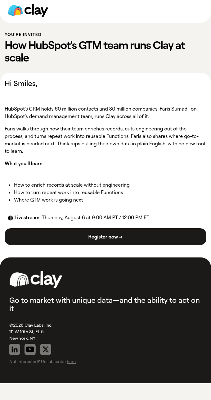 How HubSpot runs Clay across 90 million records