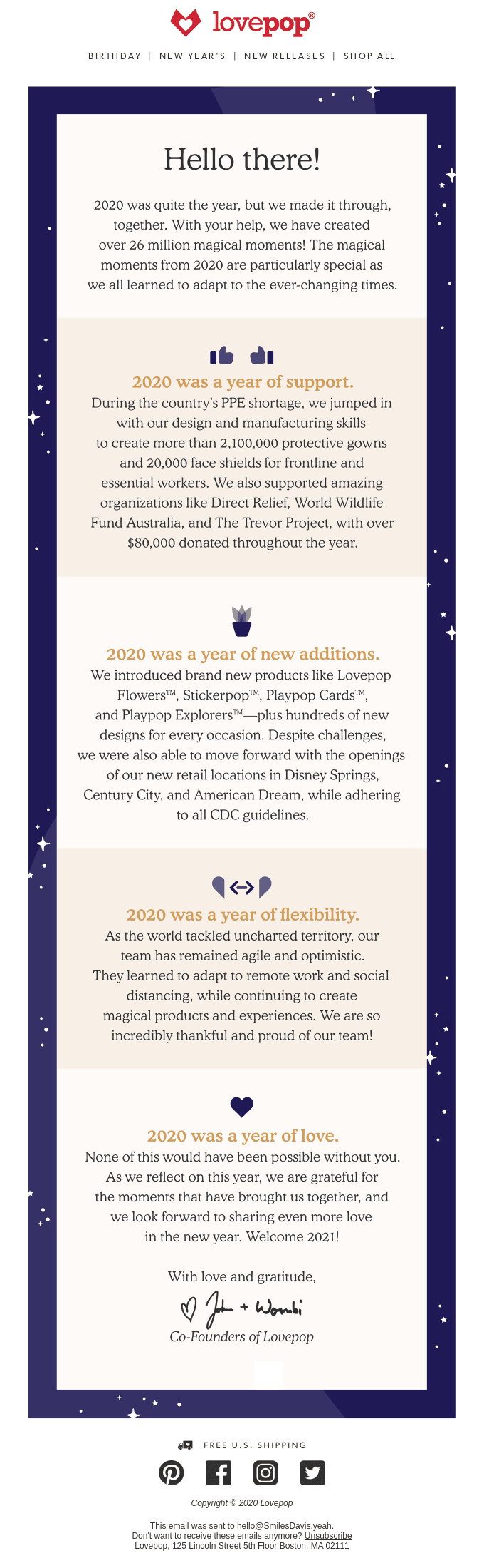 Closing out 2020...