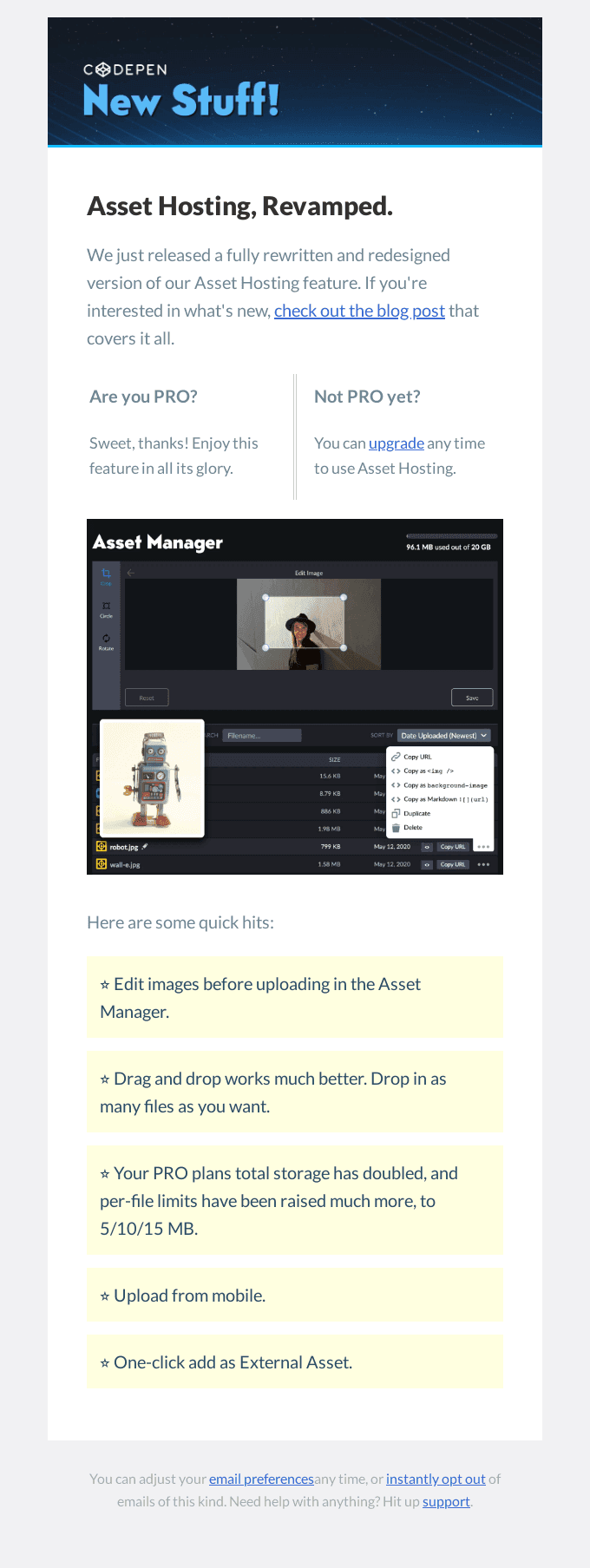 [CodePen] Asset Hosting, Revamped.