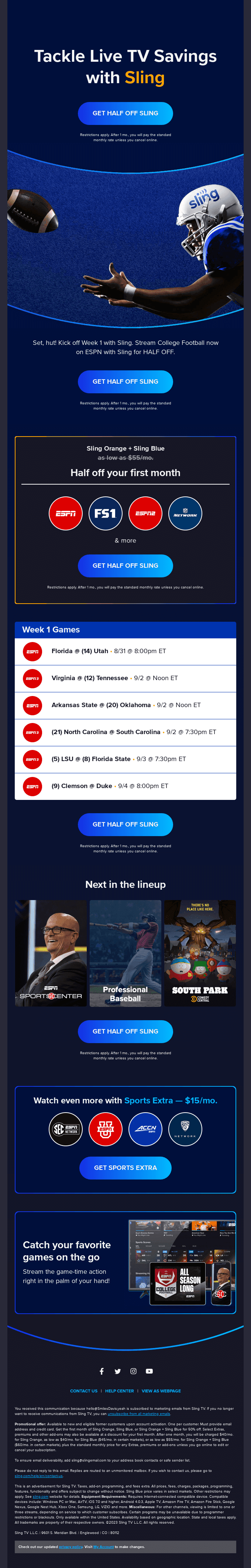 College Football is here. 🏈
