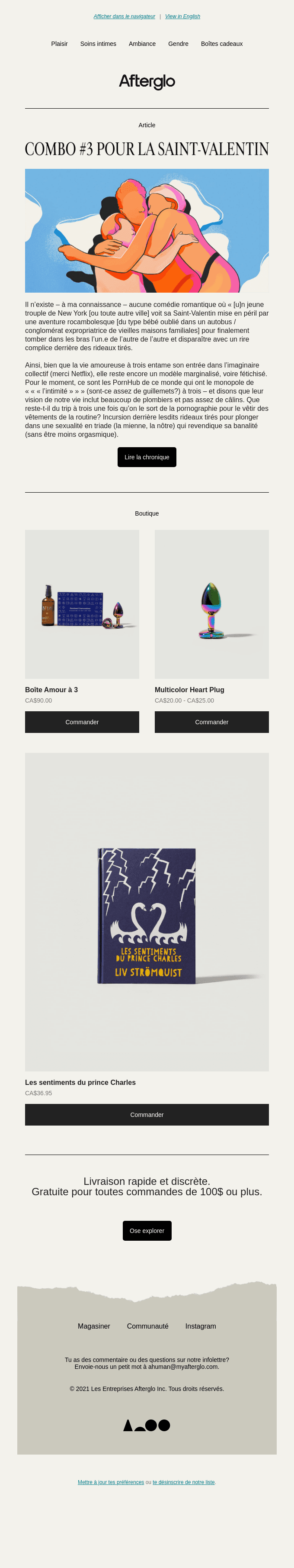 Combo #3 pour la Saint-Valentin
