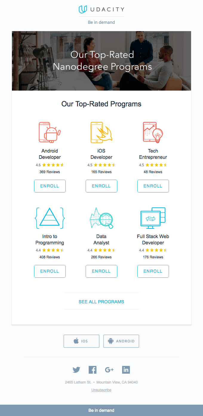 Come check it out! Just for you! Our top-rated Nanodegree programs.