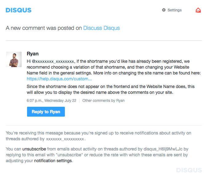 Comment on Can’t find owner of our URL?
