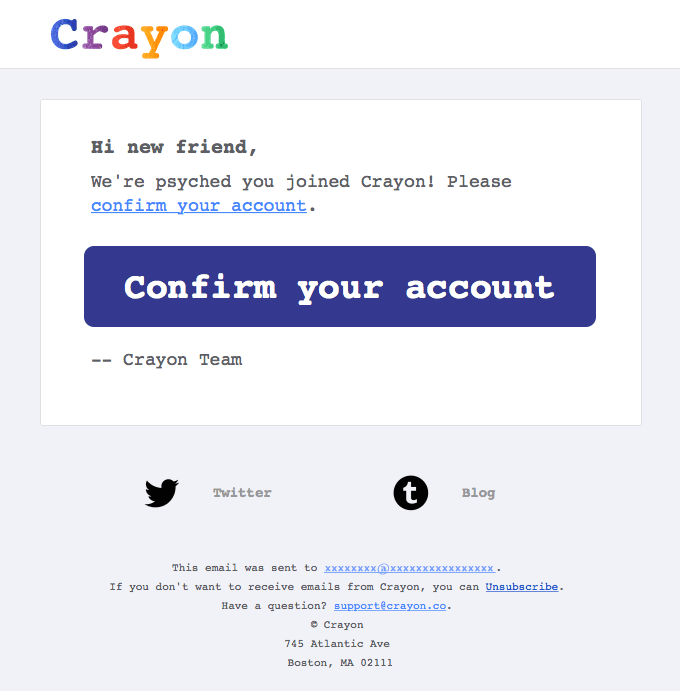 Confirm your account