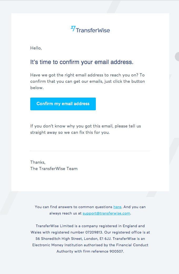 Confirm your email address