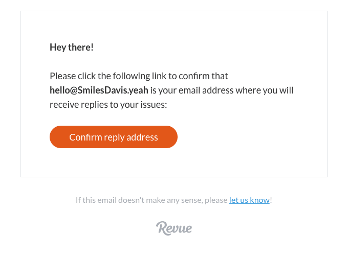 Confirm your email address