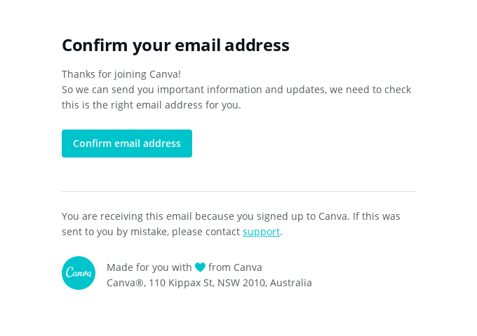 Confirm your email