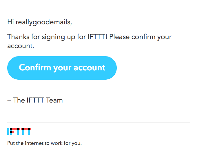 Confirm your IFTTT account