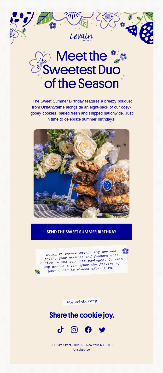 Cookies + Flowers = 💙