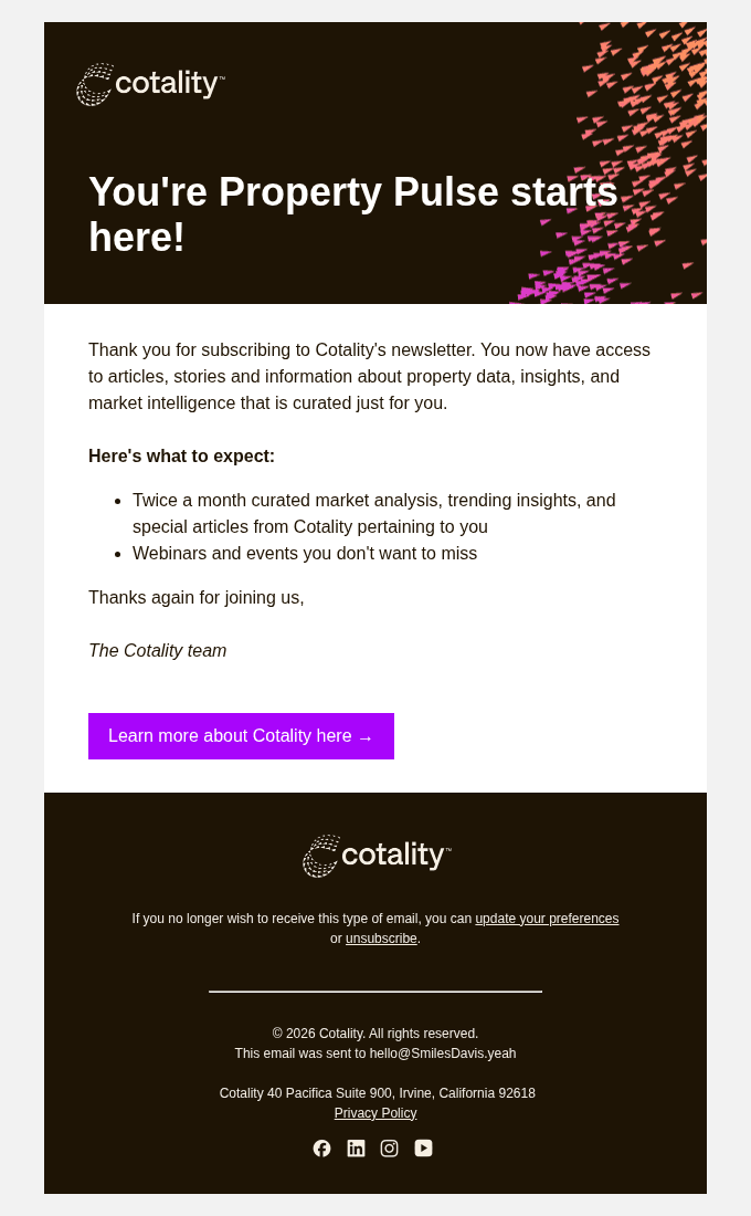 Welcome to the Cotality newsletter