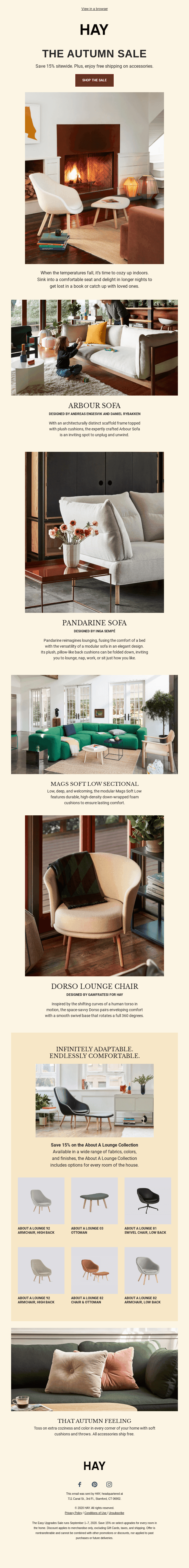 Crisp, cozy, colorful (and 15% off)