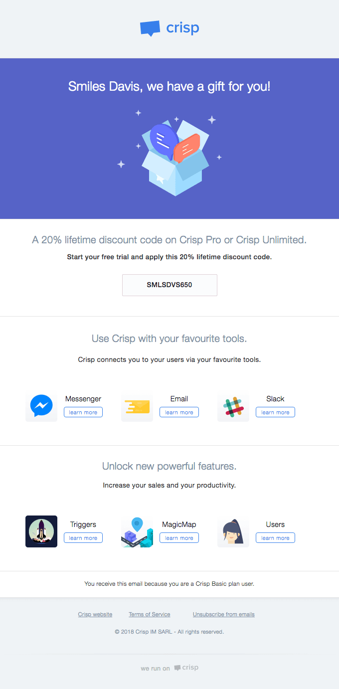 🎁 Crisp has a Gift for you!