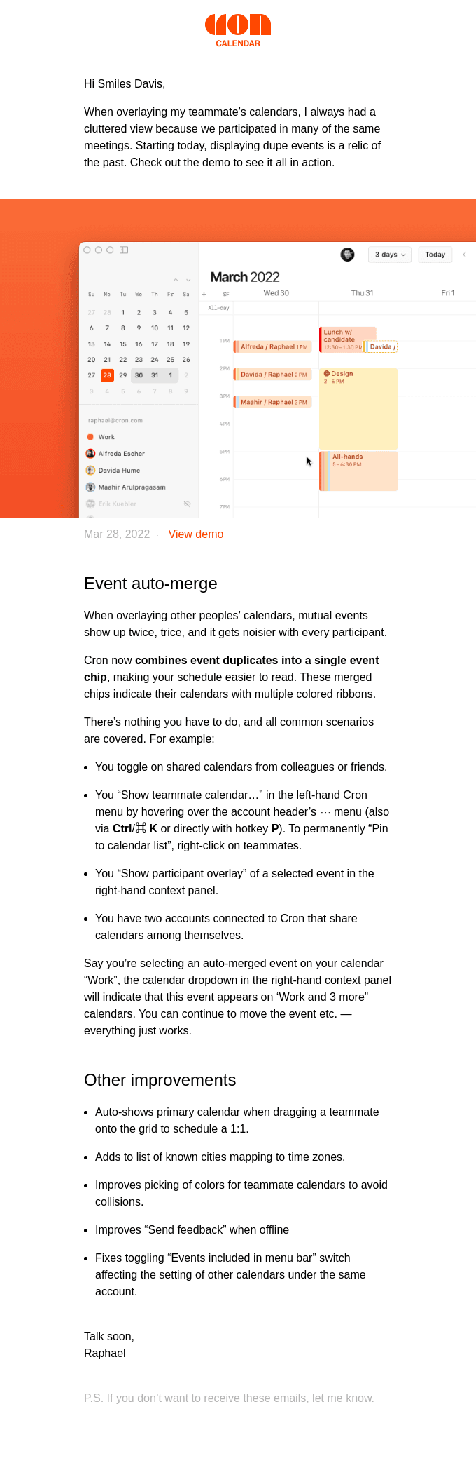 Cron Event auto-merge