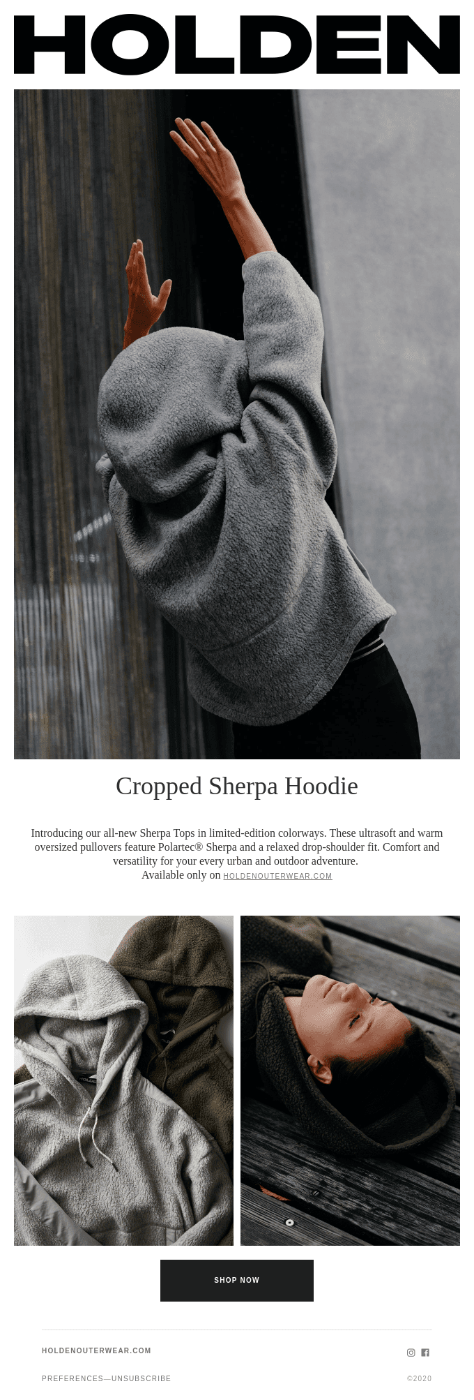 Cropped Sherpa Hoodie