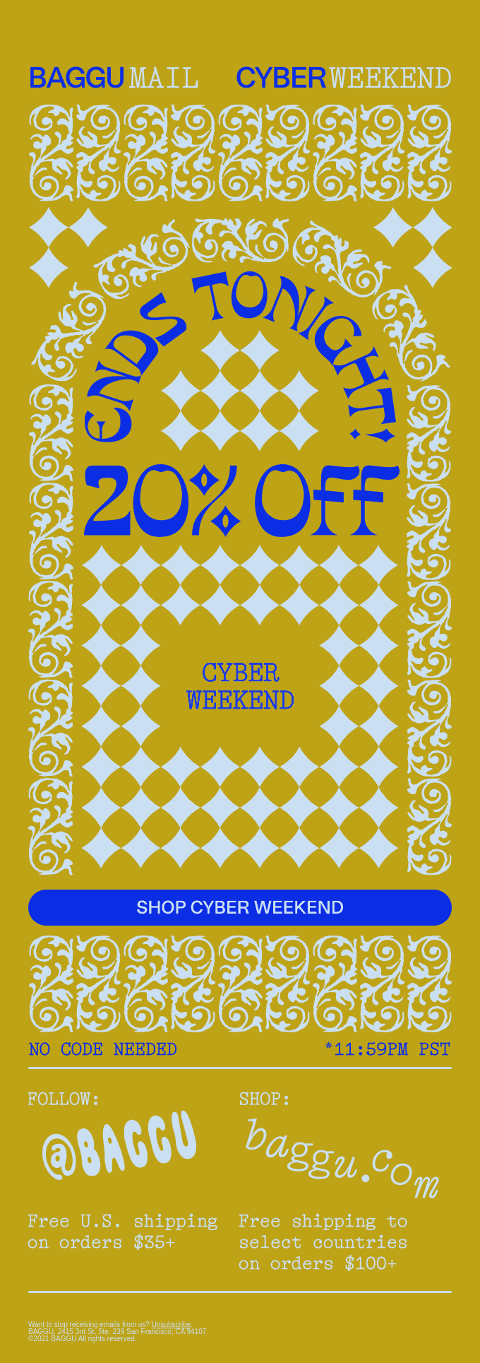 Cyber Weekend Ends Tonight!