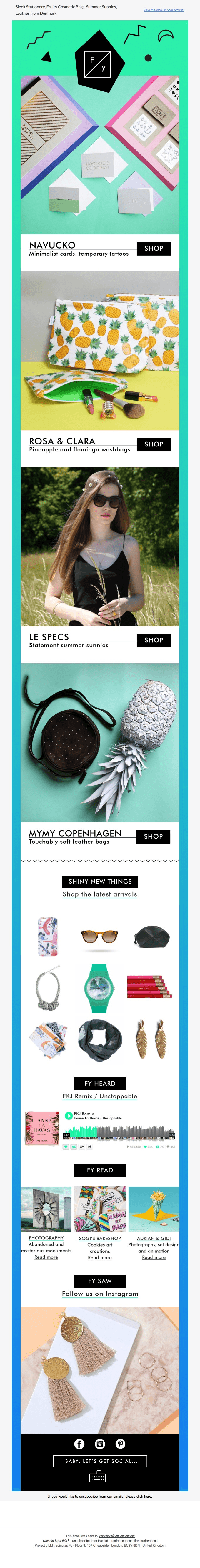 Danish Leather Bags, Temporary Tattoos, Pineapple Cosmetic Bags