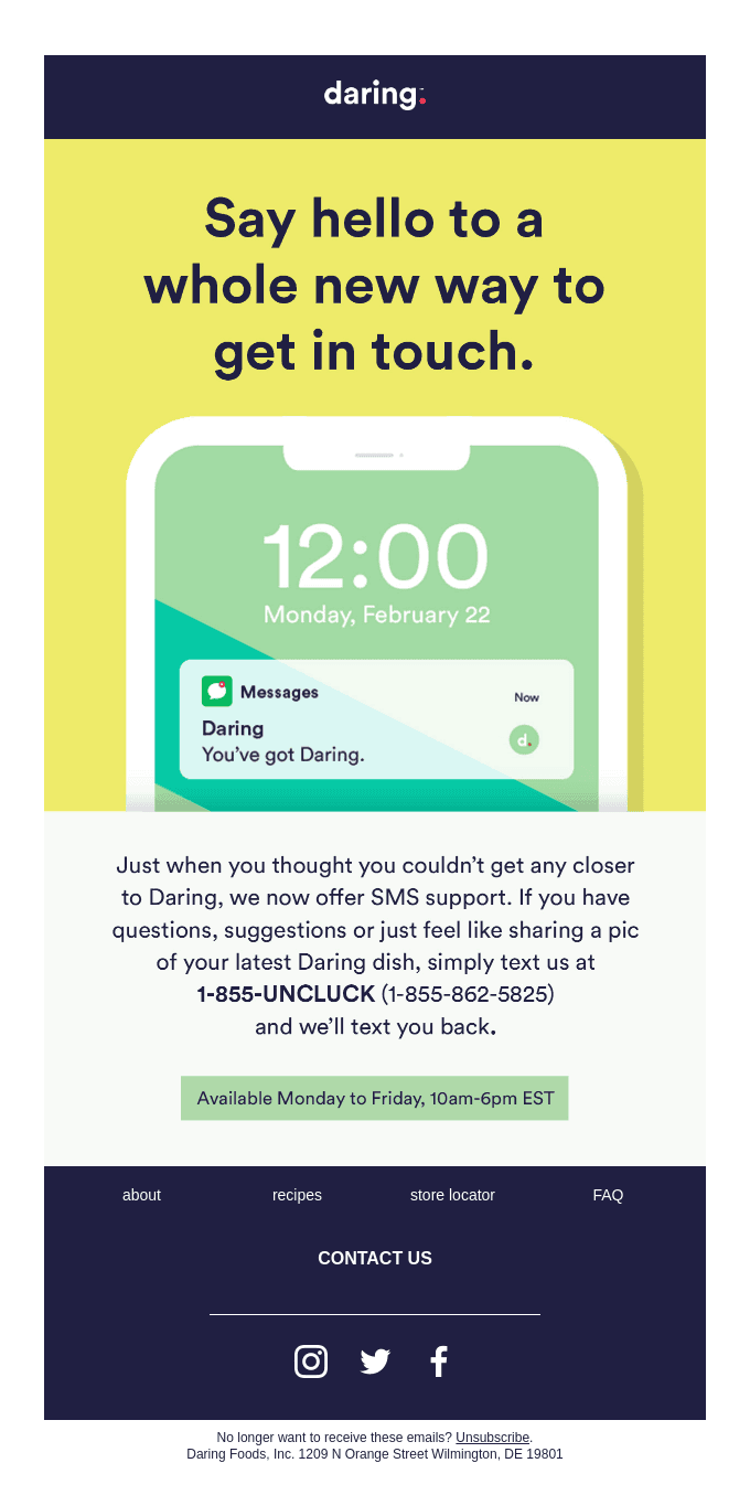 Daring™ texts? You bet!