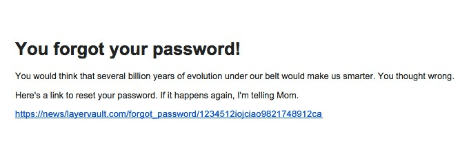 Designer News Password Reset