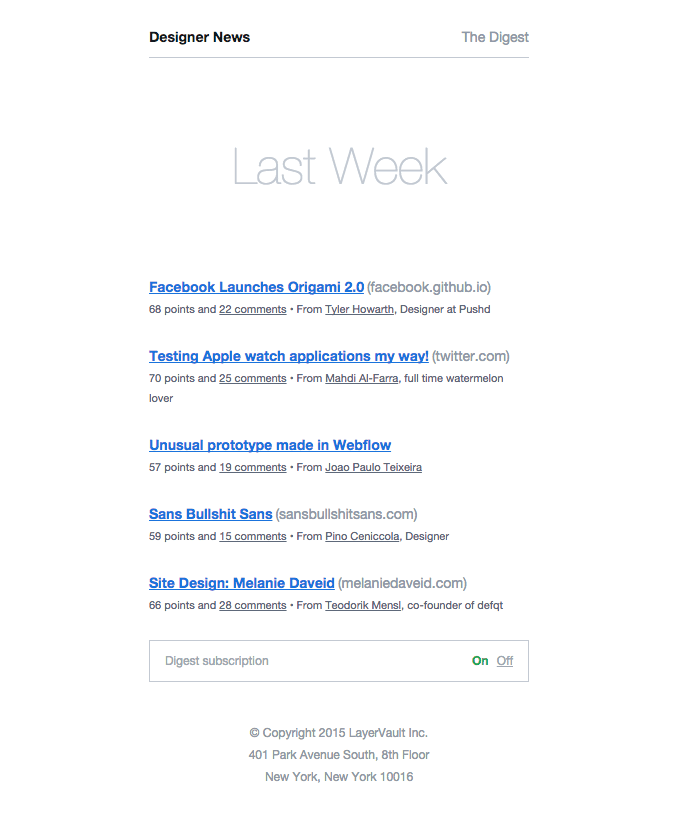 Designer News Digest for the Week of Feb 23, 2015