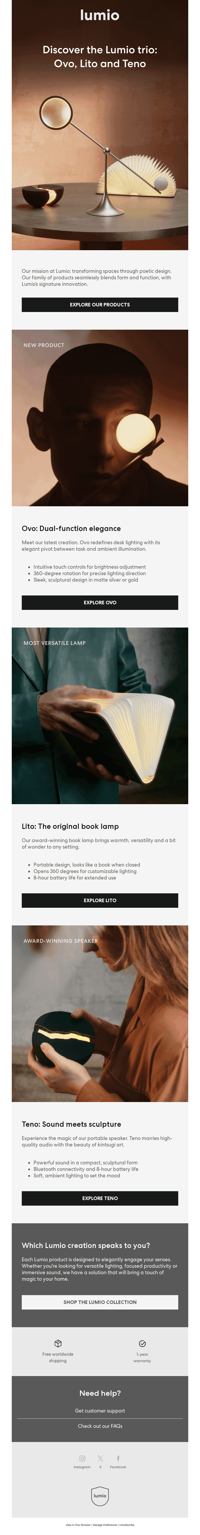 Discover the Lumio trio