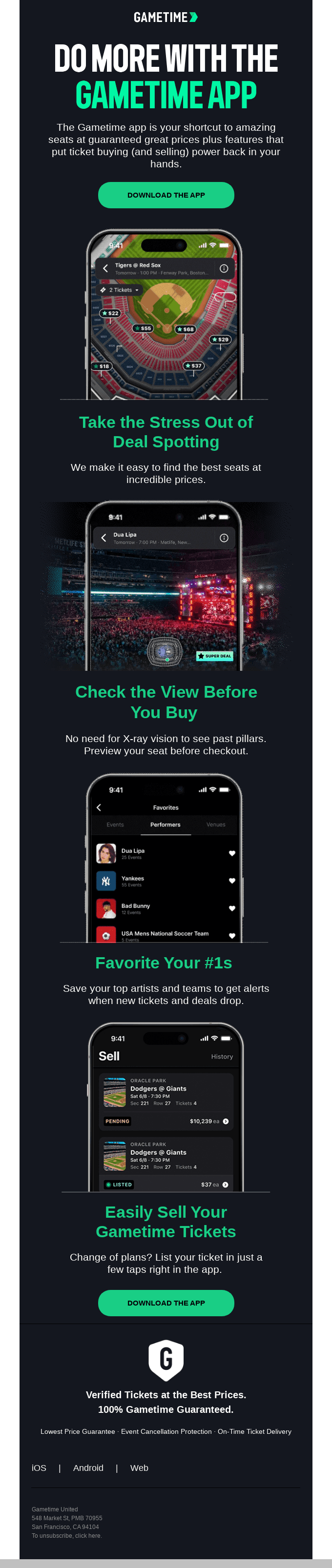 Do More With the Gametime App