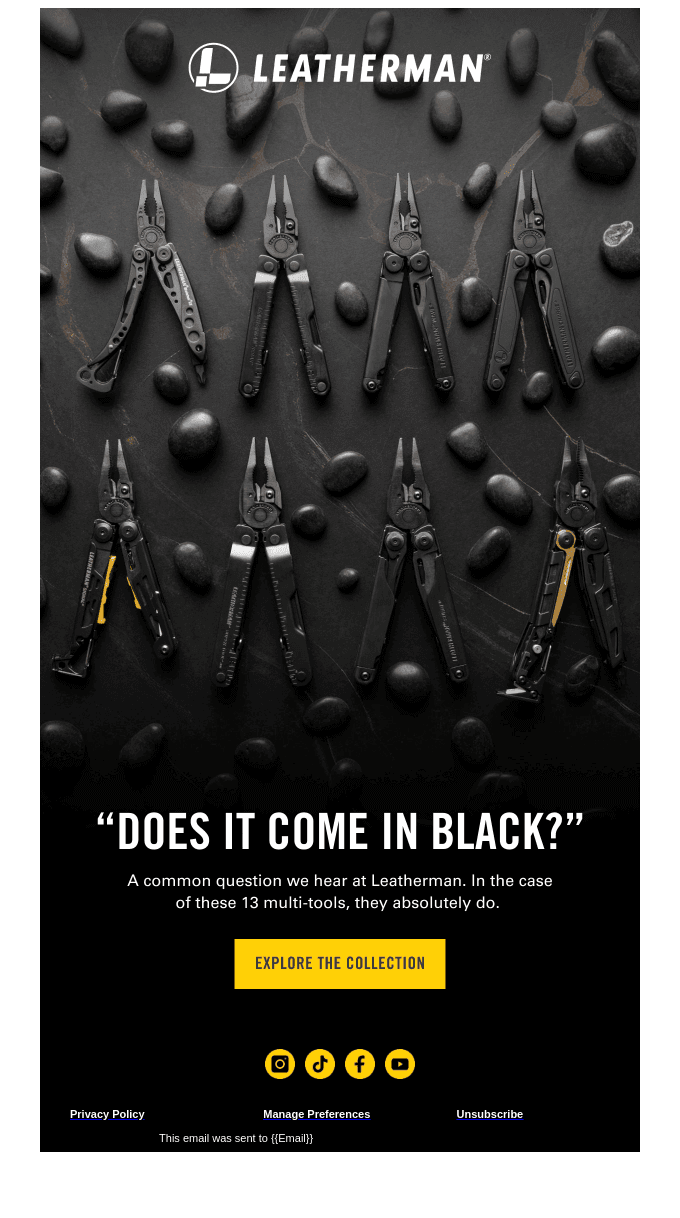 “Does it come in black?”