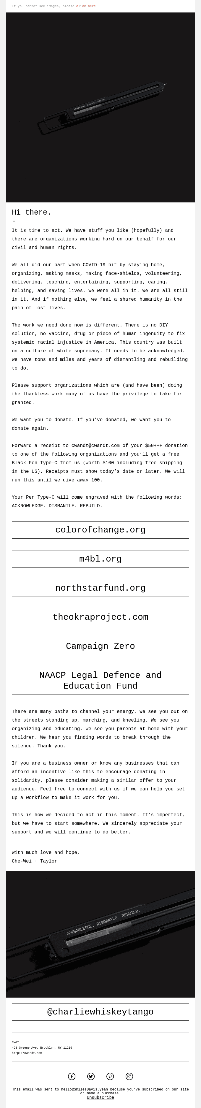 Donate. Get free stuff.