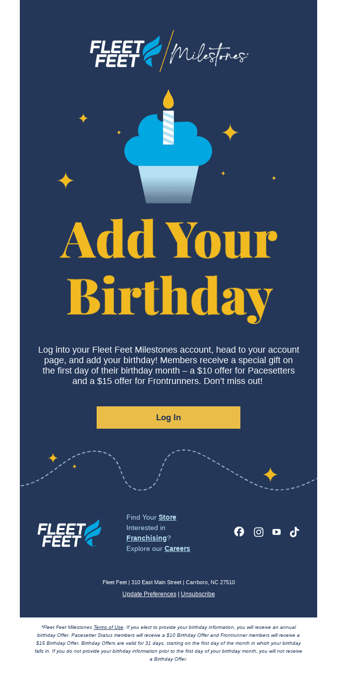 Don’t miss your birthday gift