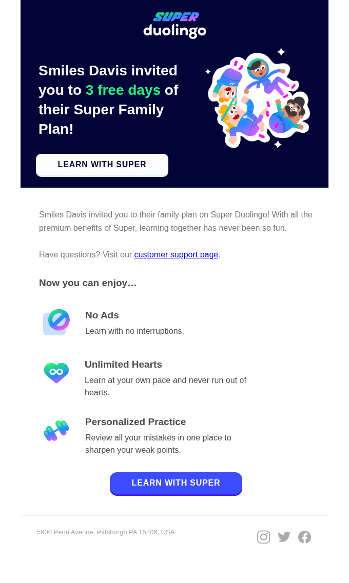 Welcome to Duolingo Family Plan!
