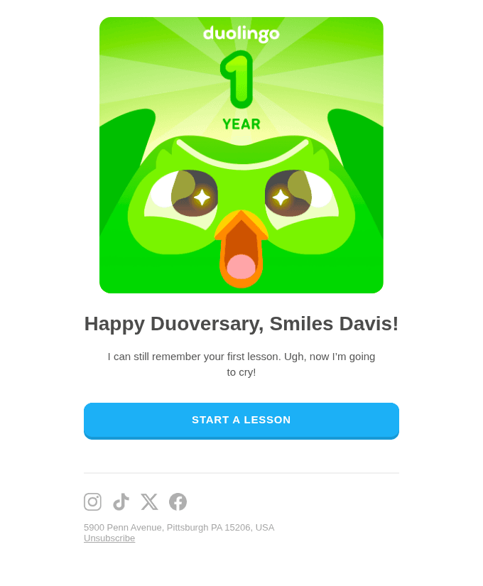 Smiles Davis‎, it’s your Duoversary!