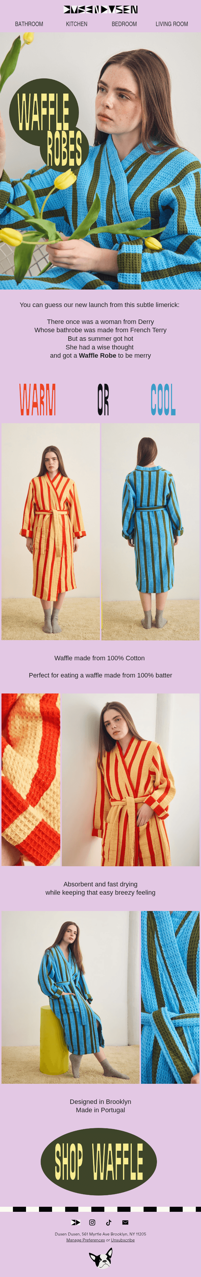 New to the Menu: Waffle Bathrobe 🧇