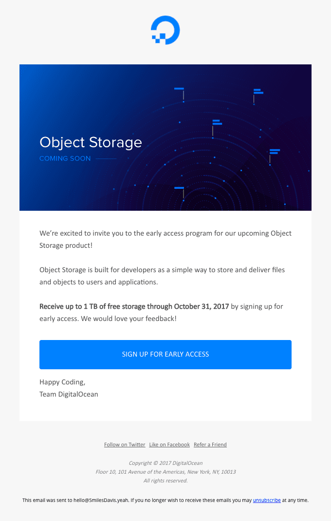 Early access to Object Storage