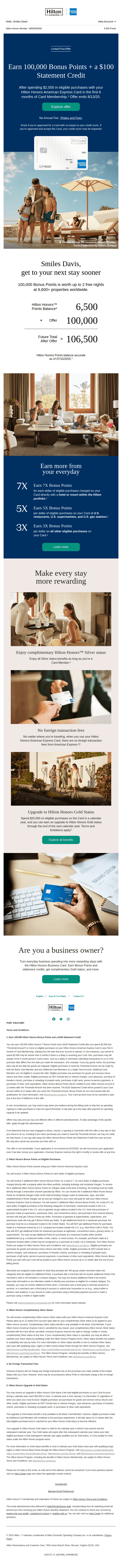 Earn 100K Bonus Points + a $100 statement credit.