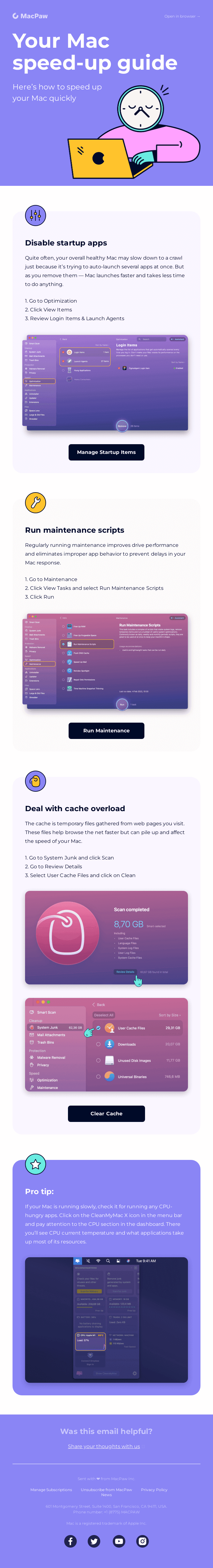 Effortlessly speed up your Mac