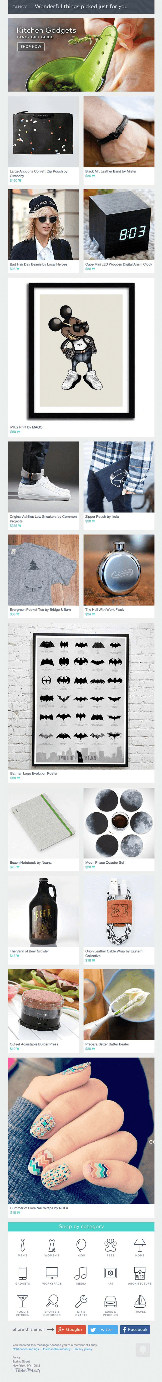 Email Digest Design from Fancy
