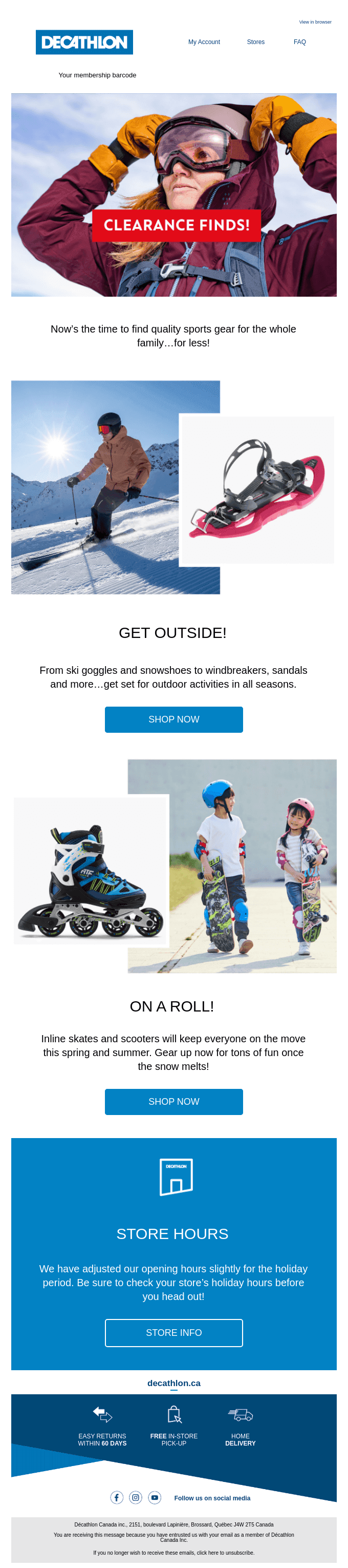 End-of-year clearance