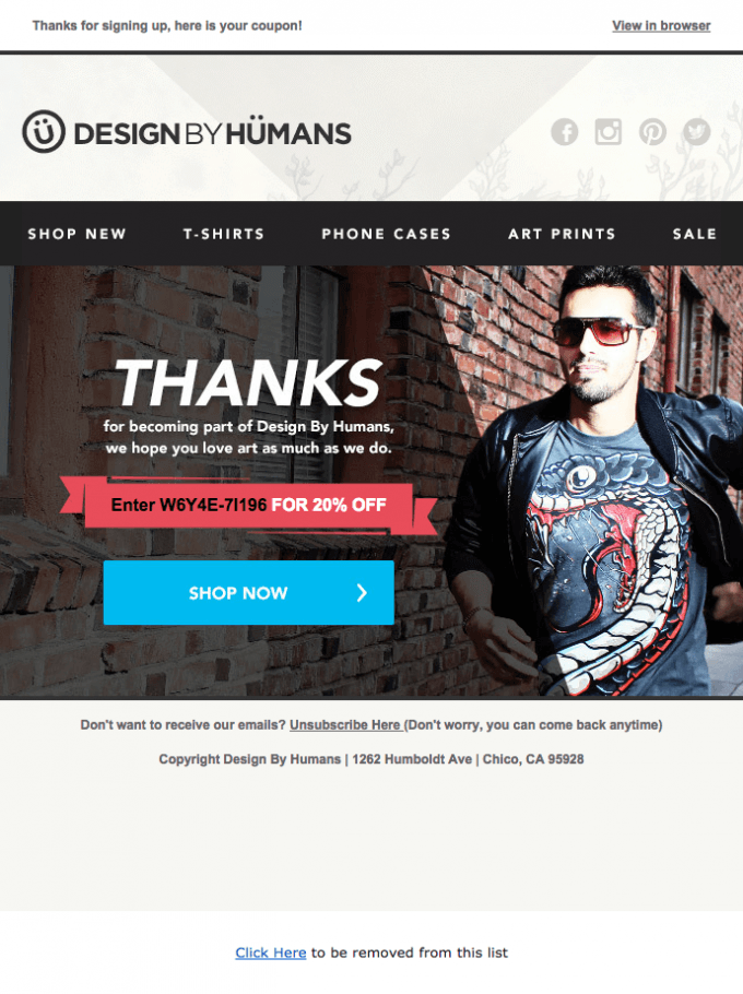 Your 20% OFF Coupon For Design By Humans