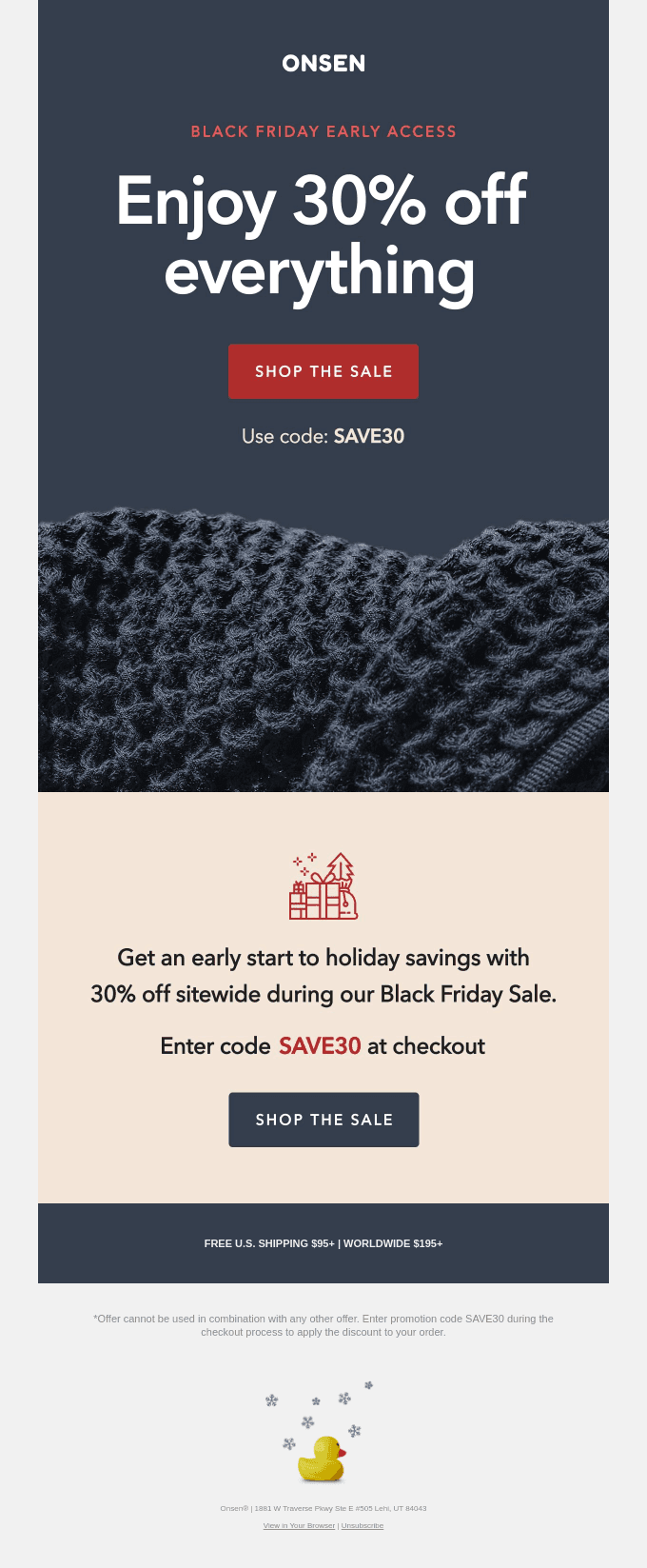 Enjoy 30% off everything