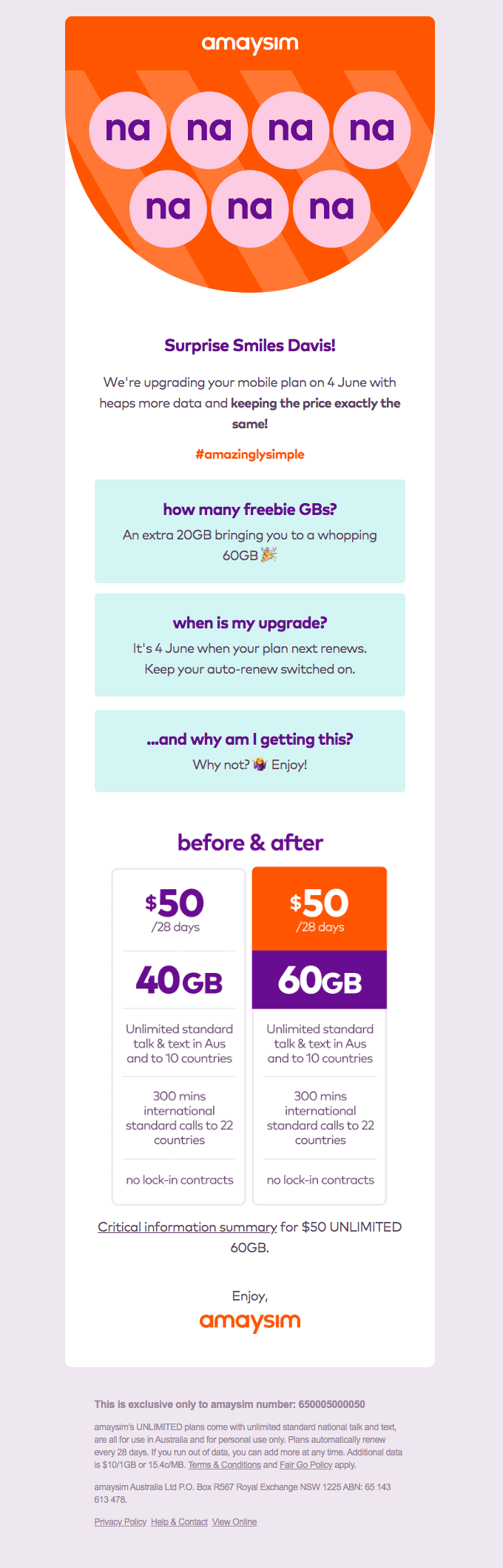 Enjoy this free plan upgrade