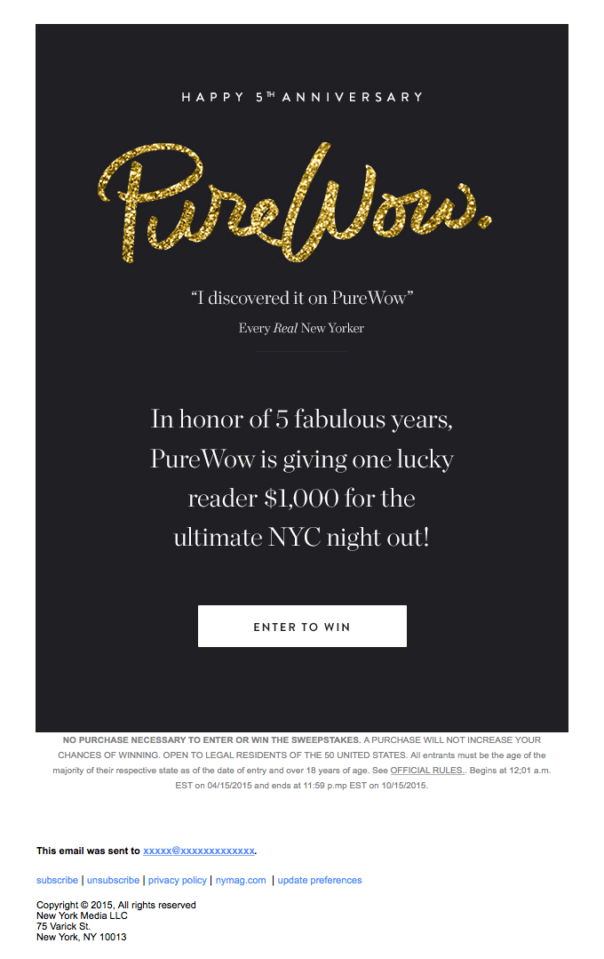 Enter to Win $1,000 for the ultimate NYC night out from PureWow!