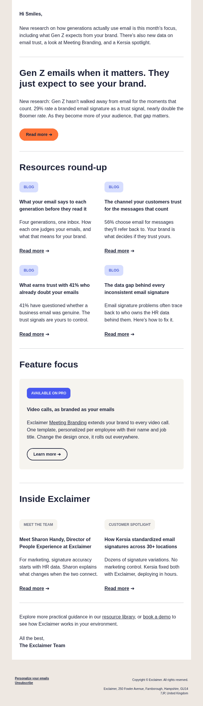 29% of Gen Z rate your email signature as a trust signal