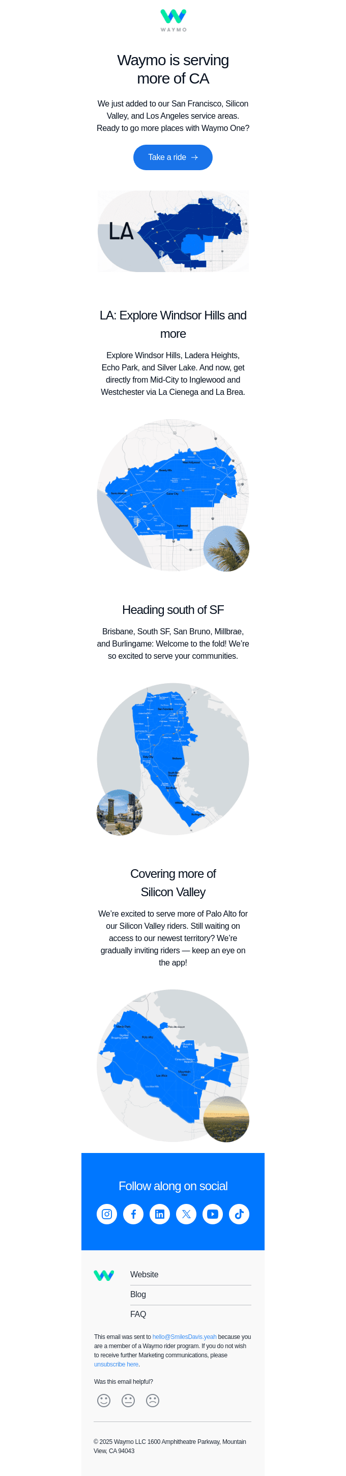 Expanding our service in CA