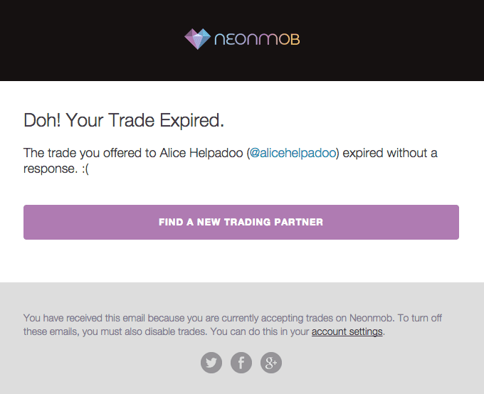 Your offer to Alice Helpadoo (alicehelpadoo) has expired :(