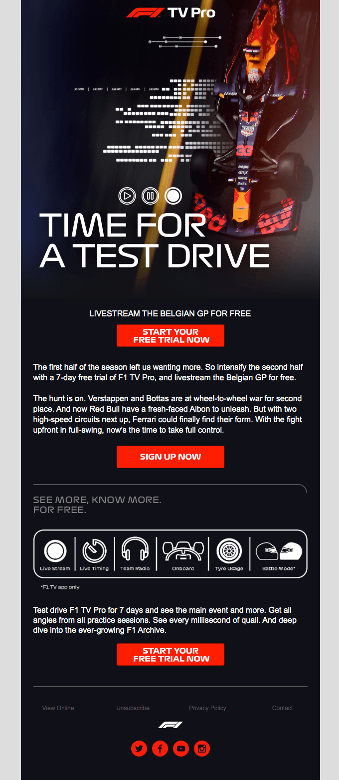 F1 TV Pro - 7 day free trial