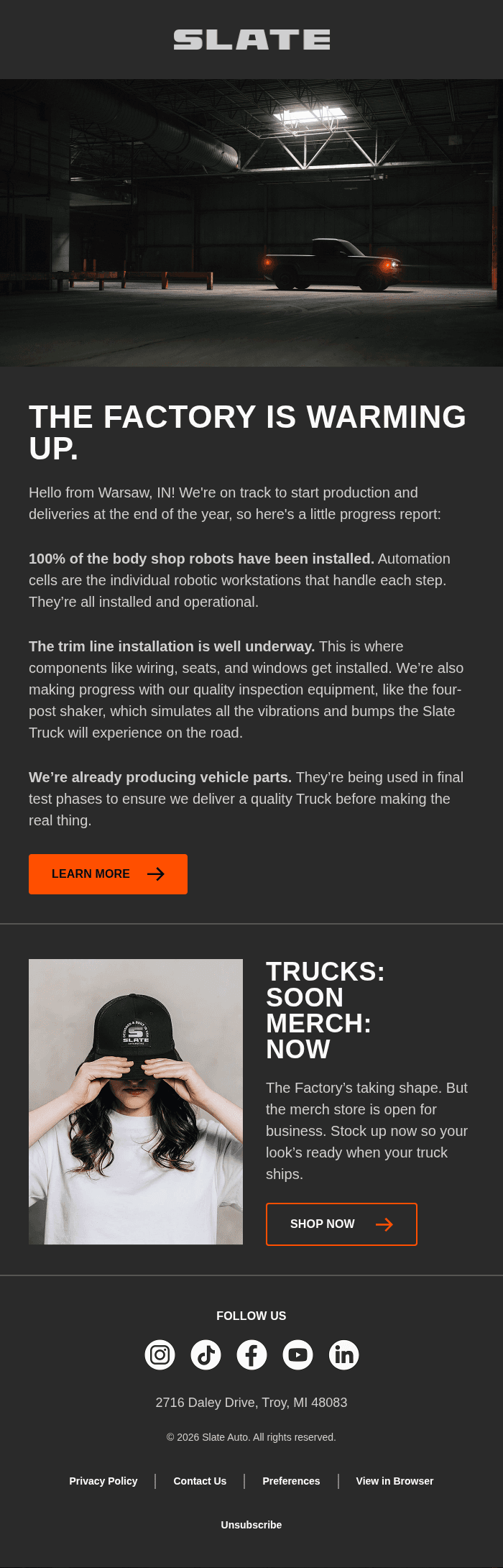 Factory updates!