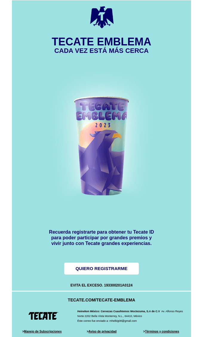 FALTA POCO PARA TECATE EMBLEMA
