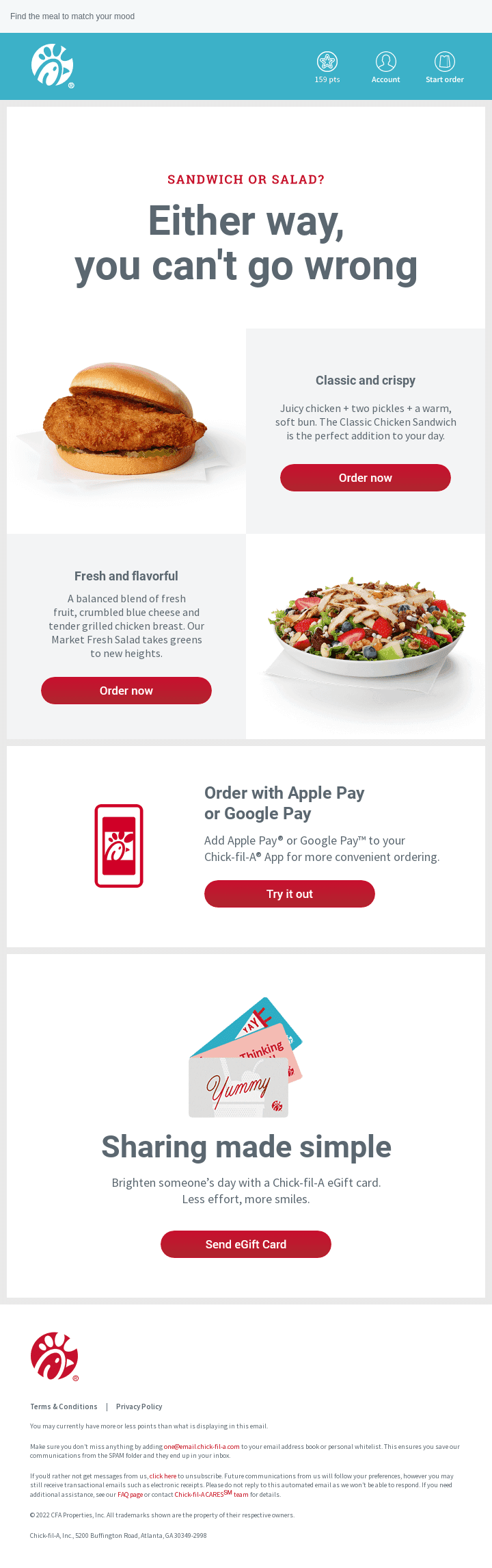 Feel like Chick-fil-A?